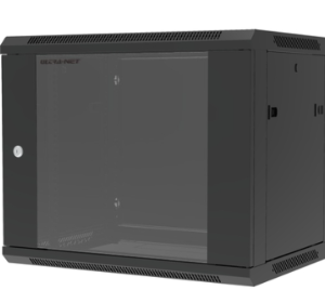 ULTRA-NET 9U 600*450MM WALL CABINET WITH 1XFAN 1XSHELF AND GLASS DOOR